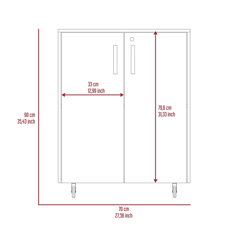 Pemberly Row 2 Piece Garage Set in Black Engineered Wood
