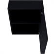Pemberly Row Wall Cabinet with 1 Door in Black Engineered Wood