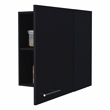 Pemberly Row Wall Cabinet with 1 Door in Black Engineered Wood