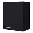 Pemberly Row Wall Cabinet with 1 Door in Black Engineered Wood