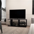 Pemberly Row Console Table with Open Storage Engineered Wood Black