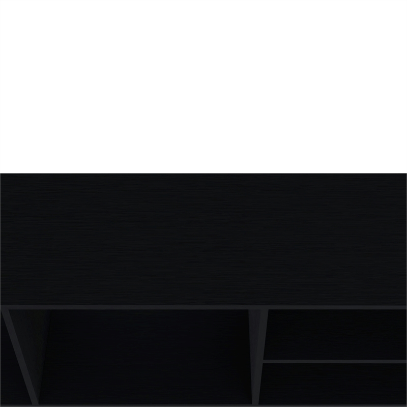 Pemberly Row Console Table with Open Storage Engineered Wood Black