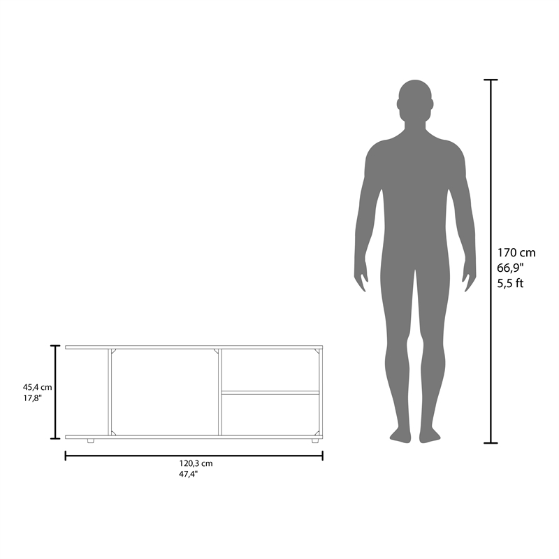 Pemberly Row Console Table with Open Storage Engineered Wood Black