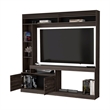 Pemberly Row Rock House Entertainment Center in Stained Walnut Finish
