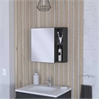 Pemberly Row 2-Shelf Medicine Cabinet in Engineered Wood Black Finish