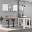 Pemberly Row 2-Piece Engineered Wood Kitchen Set in White/Onyx