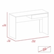 Pemberly Row Computer Desk with 2 Drawers in Particle Board Gray