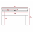 Pemberly Row Computer Desk with 2 Drawers in Particle Board Gray