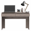 Pemberly Row Computer Desk with 2 Drawers in Particle Board Gray