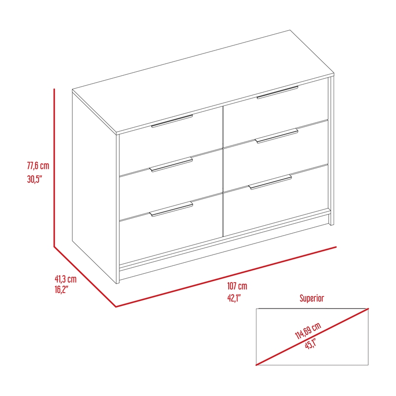 Pemberly Row Crete 2 Pc Bedroom Set Engineered Wood Multi-Color Finish
