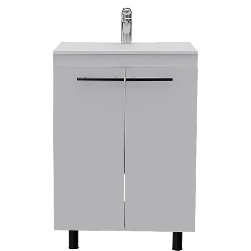 Pemberly Row 2 Pc Bathroom Set with Vanity Cabinet & Medicine Cabinet