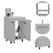 Pemberly Row 2 Pc Bathroom Set with Vanity Cabinet & Medicine Cabinet