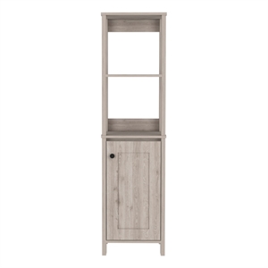 Pemberly Row 16&quotW Engineered Wood Linen Cabinet in Light Gray
