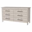 Pemberly Row Double Dresser in Engineered Wood Light Gray