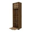 Pemberly Row Corner Bar Cabinet in Mahogany Macadamia Engineered Wood