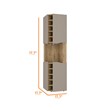 Pemberly Row Lyla Corner Bar Cabinet in Macadamia Taupe Finish
