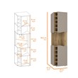 Pemberly Row Lyla Corner Bar Cabinet in Macadamia Taupe Finish