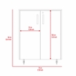 Pemberly Row 2-Door Storage Cabinet with Shelves in Black Finish