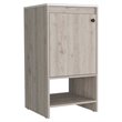 Pemberly Row Free Standing Vanity Cabinet with Metal in Light Gray