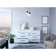 Pemberly Row Luxor 6-Drawer Double Dresser in White