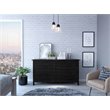 Pemberly Row Luxor 6-Drawer Double Dresser in Black