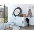 Pemberly Row 6-Drawer Wood Double Dresser in White Finish