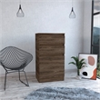 Pemberly Row Engineered Wood Bedroom Dresser with Mirror in Dark Walnut