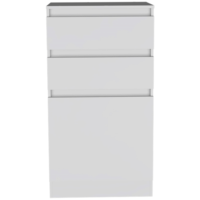 Pemberly Row Engineered Wood Bedroom Dresser with Mirror in White