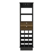 Pemberly Row Engineered Wood Bar Cabinet in Black Wengue-Walnut