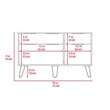 Pemberly Row Modern Metal Dresser with 4 Drawers in Light Oak