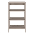 Pemberly Row Modern Wood Linen Cabinet with 4 Shelves in Light Gray