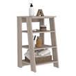 Pemberly Row Modern Wood Linen Cabinet with 4 Shelves in Light Gray