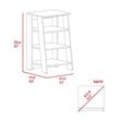 Pemberly Row Modern Wood Linen Cabinet with 4 Shelves in Light Oak/White