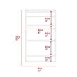 Pemberly Row Modern Wood Linen Cabinet with 4 Shelves in Light Oak/White