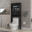 Pemberly Row Over The Toilet Cabinet Engineered Wood in Black Wengue
