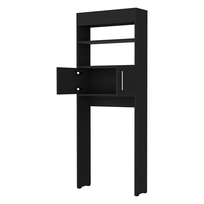 Pemberly Row Over The Toilet Cabinet Engineered Wood in Black Wengue