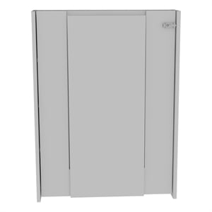 Pemberly Row 31.49 Inch Engineered Wood Foldable Wall Mount Table in White