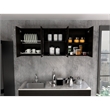 Pemberly Row Wall Cabinet with 4 Doors Engineered Wood in Black