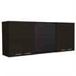 Pemberly Row Wall Cabinet with 4 Doors Engineered Wood in Black