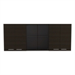 Pemberly Row Wall Cabinet with 4 Doors Engineered Wood in Black