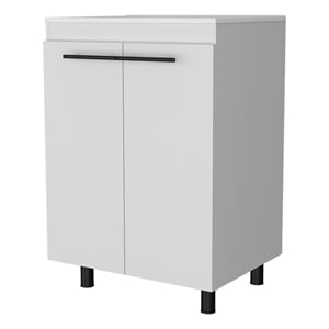 Pemberly Row Freestanding Bathroom Vanity Cabinet 23.8 Inch in White