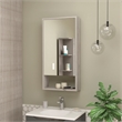 Pemberly Row Engineered Wood Medicine Cabinet with Mirror in Light Gray
