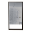 Pemberly Row Engineered Wood Medicine Cabinet with Mirror in Black