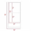 Pemberly Row Engineered Wood Medicine Cabinet with Mirror in Black