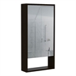 Pemberly Row Engineered Wood Medicine Cabinet with Mirror in Black