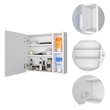 Pemberly Row Modern Engineered Wood Medicine Cabinet with Mirror in White