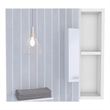 Pemberly Row Modern Engineered Wood Medicine Cabinet with Mirror in White