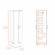 Pemberly Row 2 Piece Kitchen Set with Sink and Pantry in White