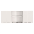 Pemberly Row 2 Piece Kitchen Set with Glass Door Wall Cabinet in White/Oak