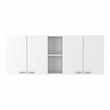 Pemberly Row 2 Piece Kitchen Set with Island and Wall Cabinet in White/Onyx